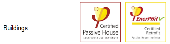Building certification: Passive House and EnerPHit seals